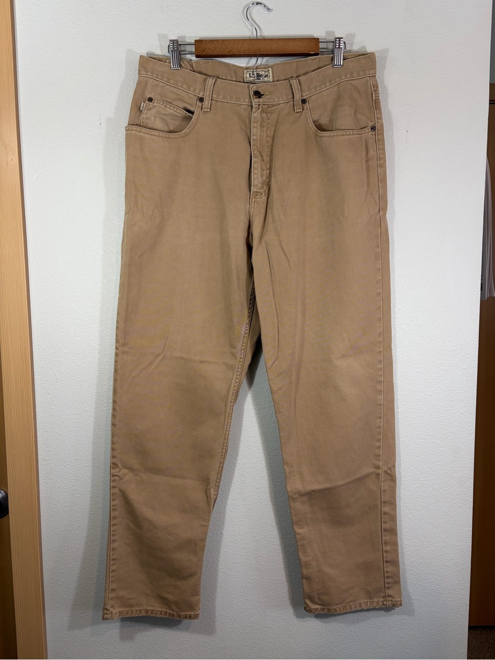 L.L. Bean Tan Natural Fit Cotton Pants